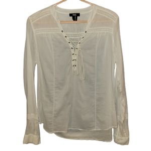 Paige semi sheer long sleeved blouse
